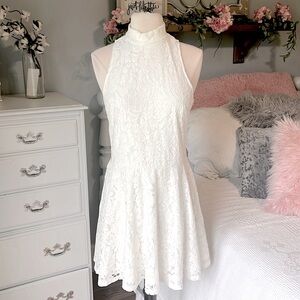 Romantic B Original White Lace Dress Womens Medium